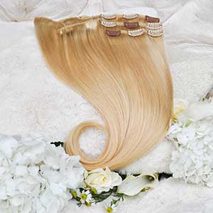 Human hair clip on hairpieces best sale